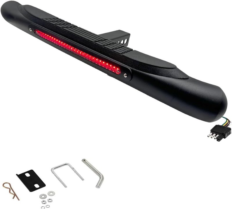 Cobra-Tek Heavy-Duty Trailer Hitch Step – Fits 2 Inch Receiver, Tow Hitch Step for Truck, SUV, or Jeep – Anti-Slip Rear Bumper Step for Easy Access to Cargo and Roof - Image 1